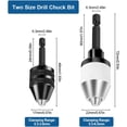 thumbnail image 2 of 2pcs Drill Chuck,Hex Hook & Loop Chuck,Keyless Drill Chuck for Electric Drill Bit Screwdriver Conversion Tool, 2 of 5