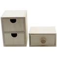 thumbnail image 1 of 2pcs Wooden Small Drawers Unpainted Blank Small Drawers DIY DIY Wood Small Drawers, 1 of 9