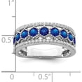 thumbnail image 2 of 14K White Gold Polished Sapphire And Diamond Ring (Size 7) Made In India rm8391-sa-030-wa, 2 of 5