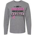 thumbnail image 3 of Inktastic My Daughter is a Survivor Breast Cancer Awareness Long Sleeve T-Shirt, 3 of 5