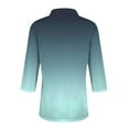 thumbnail image 7 of WFJCJPAF 2025 New Product Sexy Blouses for Women Plus Size,Women's Fashion Printed T-shirt 3/4 Sleeves Blouse Turndown Collar Casual Tops - Mint Green M, 7 of 7