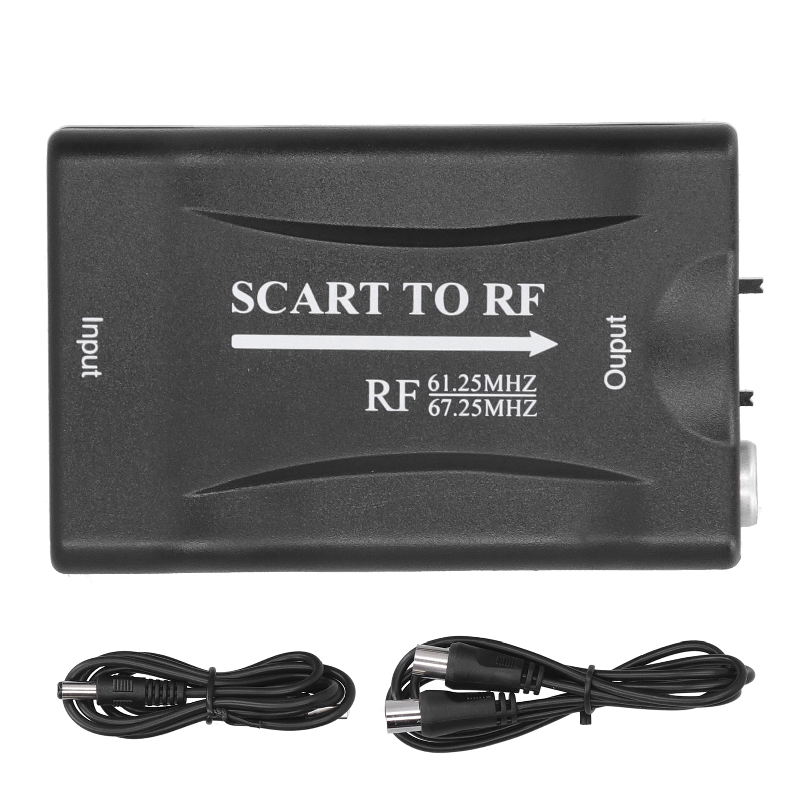 Scart zu RF Video Audio TV HDTV Adapter Konverter 67,25 MHz/61,25 MHz Mit Kabel