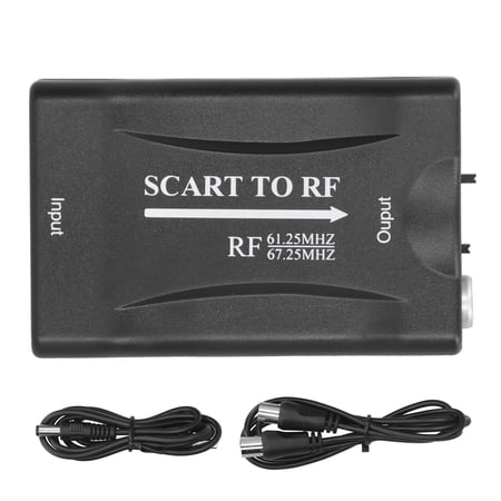 Sorven Video Adapter SCART To for RF Adapter, SCART Adapter 5V/500ma with Tuner Interface for Pal Dk Standard Output
