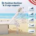 thumbnail image 6 of AIKKYS Folding Beach Lounge Chair with Table,Adjustable Sunbathing Patio Chair w/ Face Hole Pillow Side Pocket,Lawn Lounger for Poolside Beach Pool Patio,Beige, 6 of 8