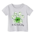 thumbnail image 3 of LUOGENLI T-Shirt pour Filles Enfant Filles Pâques Mignon Saint Pat Col Rond Manche Courte Tee Été Décontracté T-Shirt Blanc Maxi Hauts Blanc 8-9 Ans, 3 of 4