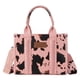 thumbnail image 1 of Bolso Wrangler con estampado de vaca para mujer, estilo western, color rosa, 1 of 6