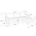 thumbnail image 7 of Pemberly Row Mid-Century Leather Cushion Back Right-Facing Sectional in Tan, 7 of 7