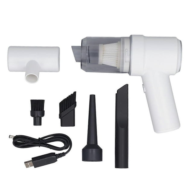 Handheld Car Vacuum Cleaner Powerful Suction 2 in 1 Small Car Vacuum Cleaner Mini Dusts Buster for Household Car White
