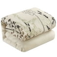 thumbnail image 4 of Lanco Olive Floral 10 Piece Comforter Set Green/White, Bed Size King, Fill Polyester, 4 of 7