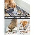 thumbnail image 4 of Dog Food Mat Absorbent Pet Feeding Mats Drying Mat for Food and Water Dog Accessories Pet Supplies 20''''x12'''', black-7, 4 of 6