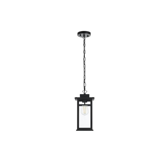 Elegant Lighting Mercer 7 inch Outdoor Pendant in Black