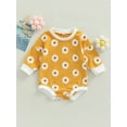 thumbnail image 2 of Genuiskids Newborn Baby Girl Boy Crewneck Sweatshirt Long Sleeve Romper Oversized Pullover Sweater Bodyusuit Tops Cute Infant Fall Winter Clothes, 2 of 8