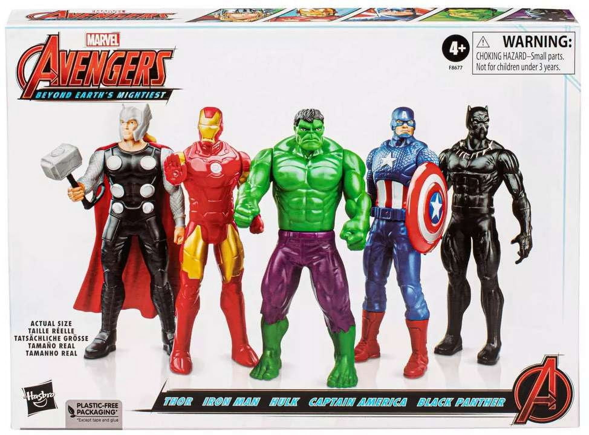 Marvel Avengers: Iron Man, Thor, Hulk, Captain America & Black