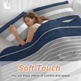 thumbnail image 5 of Navy Blue Grey Stripe Bedding 3 Piece Duvet Cover Set Queen Size, Modern Art Horizontal Striped Soft Microfiber Comforter Cover with Zipper Closure & Pillowcases, Wrinkle & FadeResistant Quilt Cover, 5 of 9