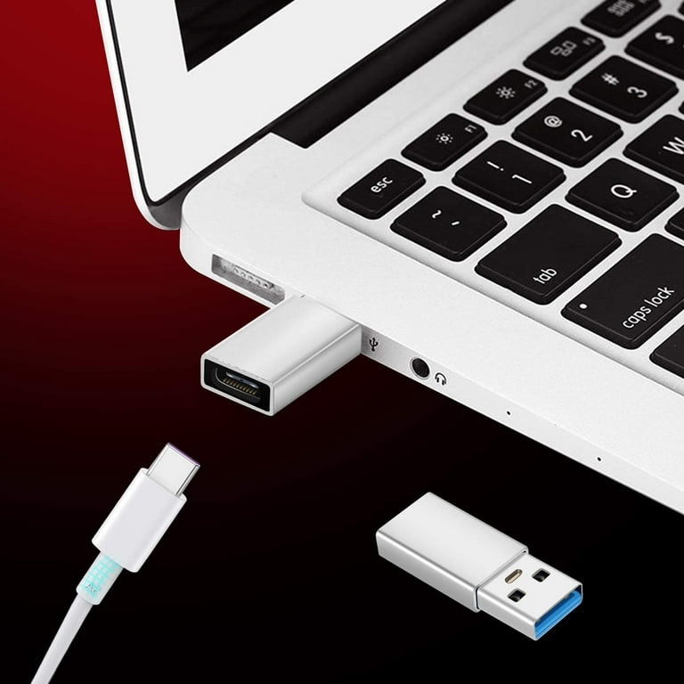 USB A Plug to USB C Jack Microadapter