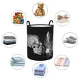 thumbnail image 6 of XMXT Collapsible Laundry Basket, Water Fire Skull Print Waterproof Laundry Hamper, 40L Black, 6 of 8