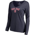 thumbnail image 2 of Women's Navy Boston Red Sox Cooperstown Collection Wahconah Long Sleeve V-Neck T-Shirt, 2 of 3