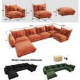 thumbnail image 4 of Advwin 5-Seater U-Shaped Modular Sectional Sofa with Ottoman, Modern Oversized Cloud Couch with Thick Cushions for Living Room, Bedroom, Apartment, Small Spaces, Orange, 4 of 10
