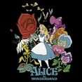 thumbnail image 2 of Men's Alice in Wonderland Alice and The Talking Flowers Graphic Tee Black Medium, 2 of 5
