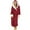 Red, variant on Flannel Breathable Comfort Sleepwear, Gray Plus Plus Size Long Sleepwear, Women Winter Plush Lengthened Shawl Bathrobe Home Clothes Long Sleeved Robe Coat, 5XL