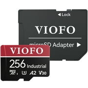 VIOFO 256GB Industrial Grade microSD Card, U3 A2 V30 High Speed Memory Card with Adapter, Support Ultra HD 4K Video Recording