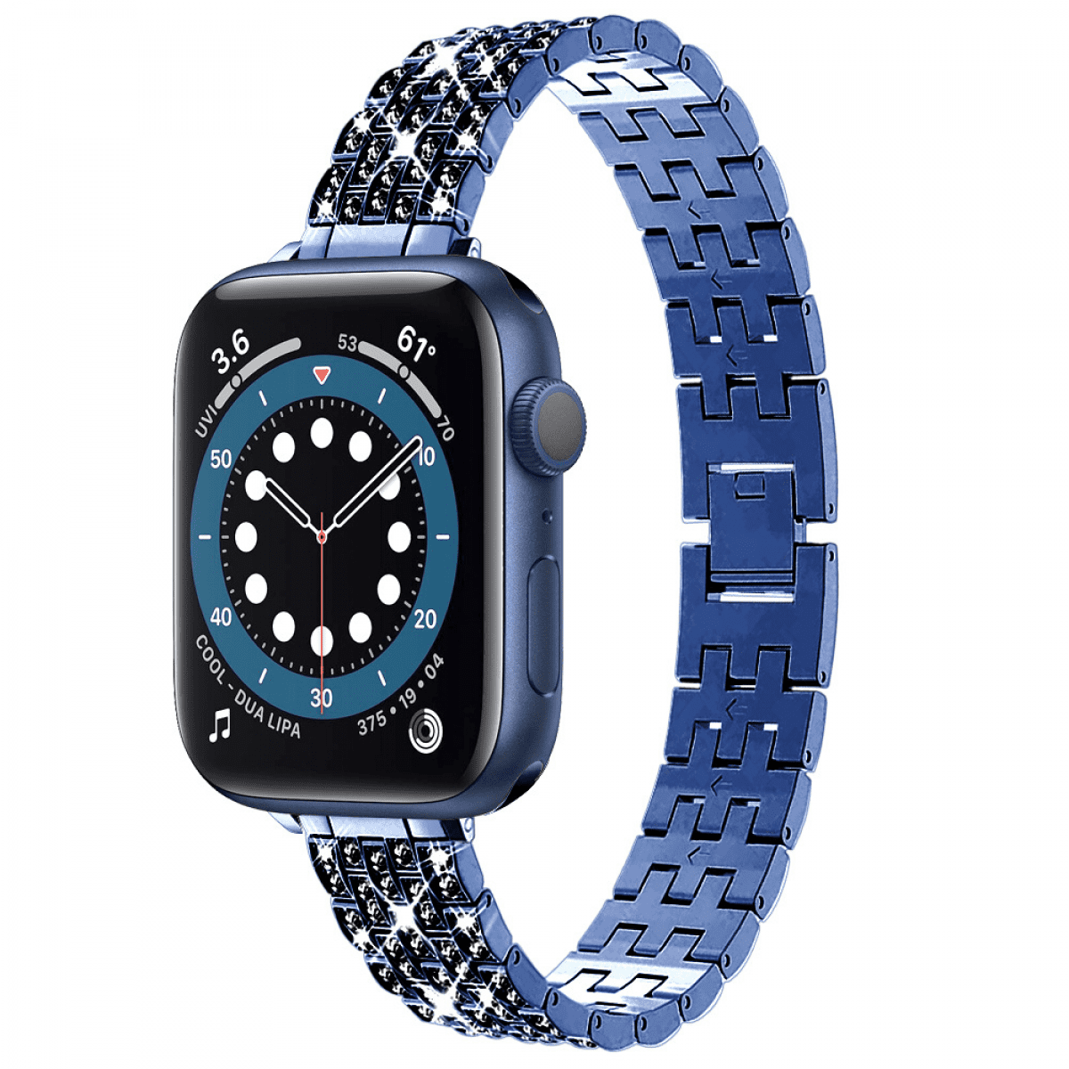 Bling Bands Compatible with Apple Watch 42 44 45mm iWatch SE Series 8 7 6 5 4 3 2 1 Jewelry Metal Wristband Strap Diamond Rhinestone Walmart