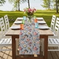 thumbnail image 4 of Table Runners 70 Inches Long Dress Scarves, Vintage Spring Floral Farmhouse Coffee/Dining/Kitchen Table Decor, Holiday Table Runner, Farmhouse Flowers Blue Vintage 13x70 Inch, 4 of 9