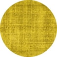 thumbnail image 1 of Ahgly Company Machine Washable Indoor Round Persian Yellow Traditional Area Rugs, 6' Round, 1 of 4