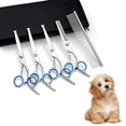 thumbnail image 1 of Juego de tijeras para perros, tijeras profesionales para salón de perros, juego de tijeras para pelo de perro azul JM  JM, 1 of 4