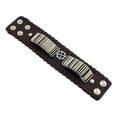 thumbnail image 4 of Brown Leather Wristband with Chrome Rings Faux Compass Center, 4 of 4