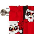 thumbnail image 3 of Zodanni Christmas Short Window Drapes Kitchen Valance Cafe Tier Slot Top Window Treatments Rod Pocket Window Curtain Style-I 52x45in*2PC, 3 of 3