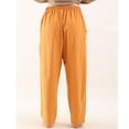 thumbnail image 3 of Defitshape Women's 100 Cotton Pajamas Pant Long Pj Bottom Soft Comfy Casual Winter Elastic Waist Casual Pants Orange X-Large, 3 of 4