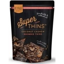 Cisse Cocoa Co Super Thins Brownie Crisps Coconut Cashew, 4.0 OZ by Cisse