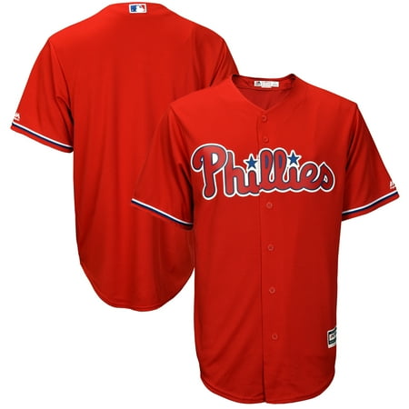 Men's Majestic Scarlet Philadelphia Phillies Big & Tall Fashion Cool Base Replica Team Jersey