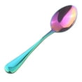 thumbnail image 4 of 3x Cubiertos de material acero inoxidable Vajilla Sopa Cucharas Vajilla, Durable, 5 Pulgadas perfecl Cuchara de sopa, 4 of 5