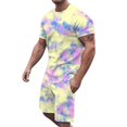 thumbnail image 5 of MKLEKYY Conjunto Deportivo Informal Corto Para Mujer Y Hombre, Ideal Para Vacaciones Y Fitness, Con Mangas Cortas Y Pantalones Cortos, Ideal Para Actividades De Primavera, Verano Y Otoño., 5 of 5