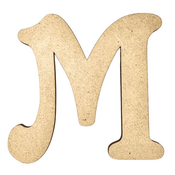 18" Tall MDF Letter M | 1/4" Thick | Krafty Supply Letters | Beltorian