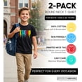 thumbnail image 7 of BROOKLYN VERTICAL 2-Pack Boys Short Sleeve Crew Neck T-Shirt with Chest Print | Soft Cotton Graphic Tees Sizes 6-20, 7 of 7