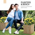 thumbnail image 4 of Outsunny Jardinière Surélevée Support pour Plantes Jardinière de Jardin en Bois et Banc, 4 of 10