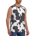 thumbnail image 2 of Zufioo Black And White Sheeps Men's Tank Top,Men's Sleeveless Muscle Shirts,Basic Sleeveless T Shirts Casual Active Hipster Tank Top,Moisture Wicking Odor Protection-Small, 2 of 7