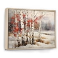 thumbnail image 2 of Designart "Winter Contrast Birch Woods IV" Tree Birch Floater Framed Canvas Art Print, 2 of 5