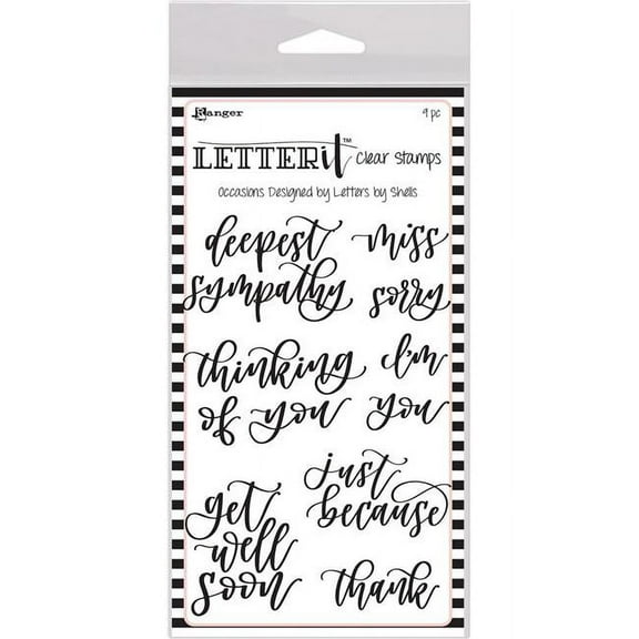 Ranger Letter It Clear Stamp Set 4"X6"-Occasions