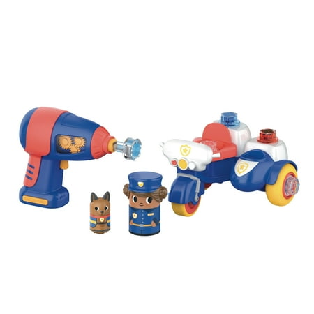 UPC: 0086002041906 | Educational Insights Design & Drill Bolt Buddies Police Motorcycle 11 Pieces