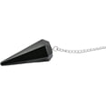 thumbnail image 2 of Black Agate Crystal Pendulum Dowsing Reiki Hexagonal Points, 2 of 5