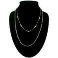 thumbnail image 3 of Necklace Chain Set Of 2 Silver Tone Link 24" 18" Ladies Adult Female, 3 of 5