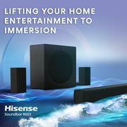 Hisense R652 5.1 440W output, Rear Surround Speakers, 6.5” Wireless Subwoofer Soundbar, Dolby Atmos and DTS Virtual X, Easy Connect