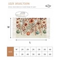 thumbnail image 2 of Orange Teal Fall Pumpkins Kitchen Runner Rug 2x5 Bedside Rug with Tassel Cotton Woven Throw Rugs Washable Hallway Runner Rugs Weeping Botanical Thanksgiving Floor Carpet for Bedroom Bathroom, 2 of 5