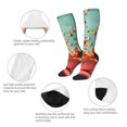 thumbnail image 3 of Bingfone Floating Colorful Cereal Print Compression Socks for Women and Men Long Socks for Running Athletic Cycling Nurse, 3 of 6