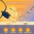 thumbnail image 6 of Quntis Outdoor String Lights, 101FT 30+2 Bulbs Waterproof Shatterproof Patio Lights String Outdoor, Connectable String Lights for Backyard Garden Bistro Cafe Deck Balcony, Warm White, 6 of 17