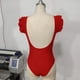 thumbnail image 5 of Traje de baño de una pieza para mujer, traje de baño informal de moda para mujer, traje de baño de color sólido con cuello en V para mujer, traje de baño de moda playera para mujer, trajes de baño de, 5 of 5